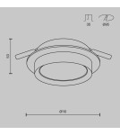 Round flush-mounted lamps - Maytoni Hoop Flush Mounted 1xGX53 15W Black DL086-GX53-RD-B - product 6