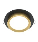 Gold flush-mounted lamps - Maytoni Hoop Flush Mounted 1xGX53 15W Black, Gold DL086-GX53-RD-BG - product 1