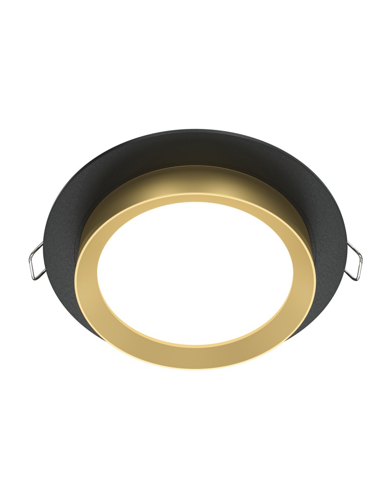 Gold flush-mounted lamps - Maytoni Hoop Flush Mounted 1xGX53 15W Black, Gold DL086-GX53-RD-BG - product kolory-swiatla.pl 1