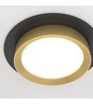 Gold flush-mounted lamps - Maytoni Hoop Flush Mounted 1xGX53 15W Black, Gold DL086-GX53-RD-BG - product 3