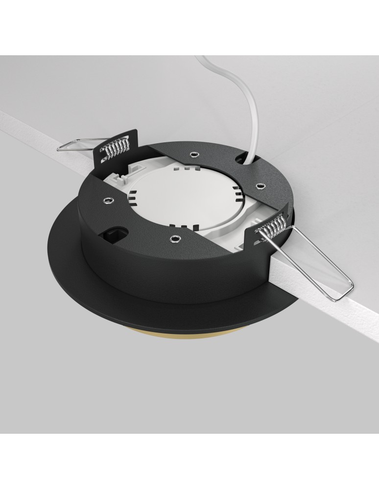 Gold flush-mounted lamps - Maytoni Hoop Flush Mounted 1xGX53 15W Black, Gold DL086-GX53-RD-BG - product kolory-swiatla.pl 5