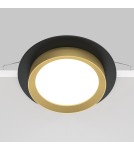 Gold flush-mounted lamps - Maytoni Hoop Flush Mounted 1xGX53 15W Black, Gold DL086-GX53-RD-BG - product 6