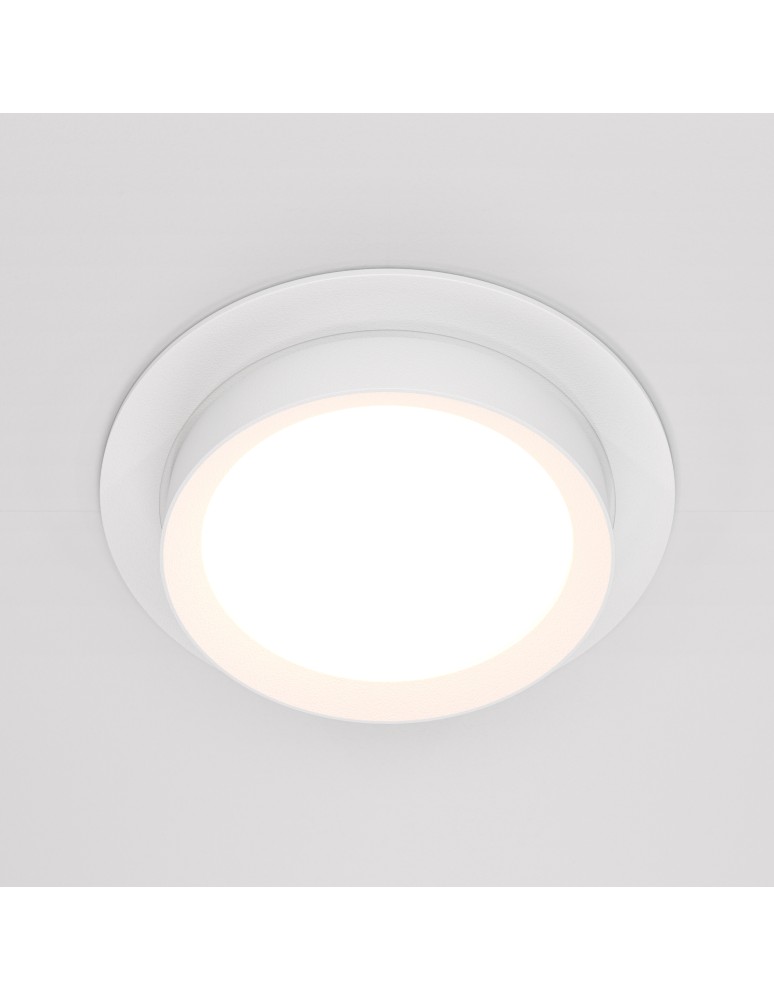Round flush-mounted lamps - Maytoni Hoop Flush Mounted 1xGX53 15W White DL086-GX53-RD-W - product kolory-swiatla.pl 3