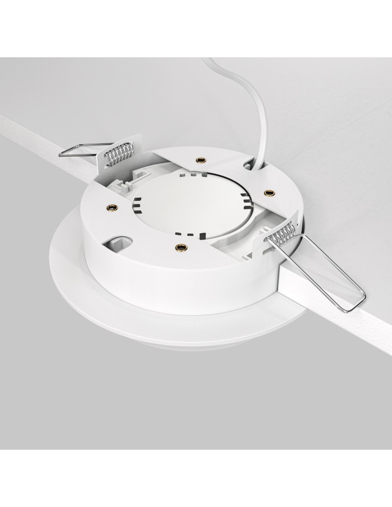 Round flush-mounted lamps - Maytoni Hoop Flush Mounted 1xGX53 15W White DL086-GX53-RD-W - product kolory-swiatla.pl 4