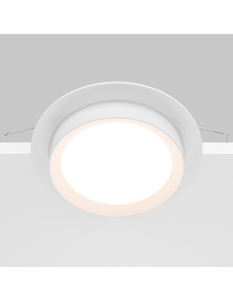 Round flush-mounted lamps - Maytoni Hoop Flush Mounted 1xGX53 15W White DL086-GX53-RD-W - product kolory-swiatla.pl 5