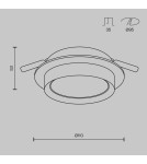 Round flush-mounted lamps - Maytoni Hoop Flush Mounted 1xGX53 15W White DL086-GX53-RD-W - product 6