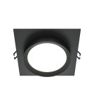 Square flush-mounted lamps - Maytoni Hoop Flush Mounted 1xGX53 15W Black DL086-GX53-SQ-B - product 1