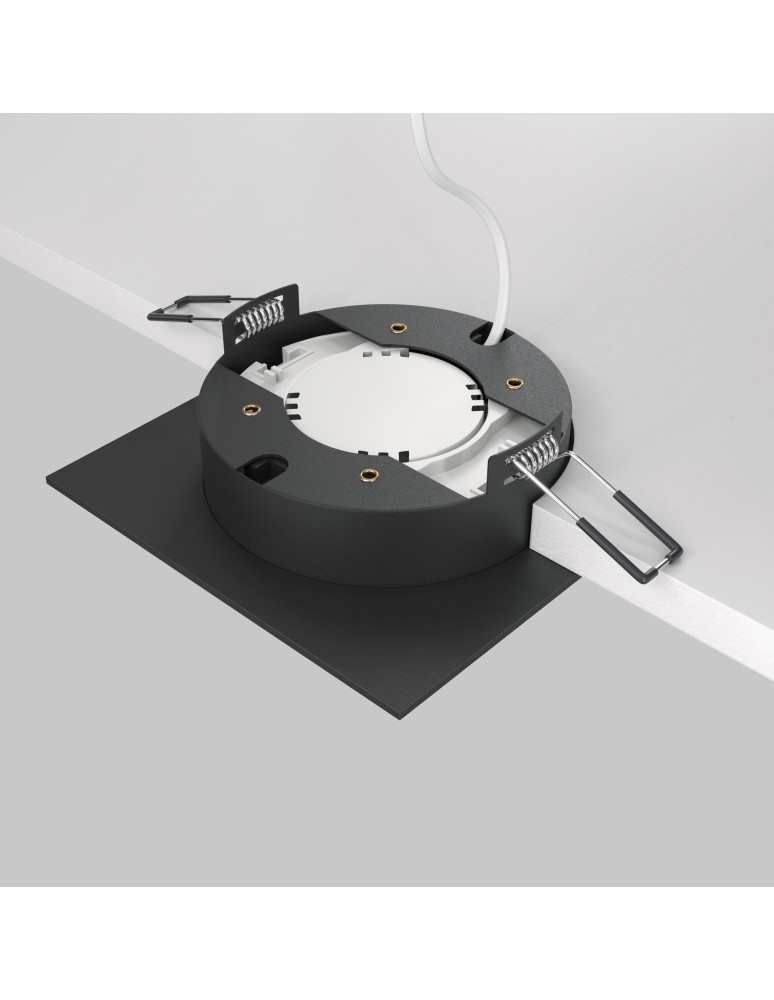 Square flush-mounted lamps - Maytoni Hoop Flush Mounted 1xGX53 15W Black DL086-GX53-SQ-B - product kolory-swiatla.pl 4