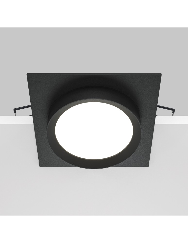 Square flush-mounted lamps - Maytoni Hoop Flush Mounted 1xGX53 15W Black DL086-GX53-SQ-B - product kolory-swiatla.pl 5