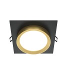 Gold flush-mounted lamps - Maytoni Hoop Flush Mounted 1xGX53 15W Black, Gold DL086-GX53-SQ-BG - product 1