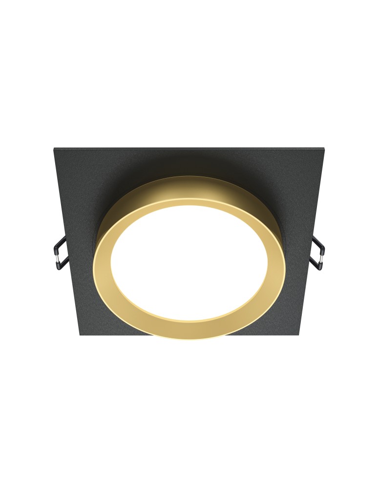 Gold flush-mounted lamps - Maytoni Hoop Flush Mounted 1xGX53 15W Black, Gold DL086-GX53-SQ-BG - product kolory-swiatla.pl 1