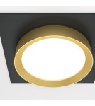 Gold flush-mounted lamps - Maytoni Hoop Flush Mounted 1xGX53 15W Black, Gold DL086-GX53-SQ-BG - product 2