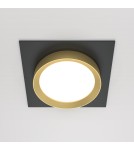 Gold flush-mounted lamps - Maytoni Hoop Flush Mounted 1xGX53 15W Black, Gold DL086-GX53-SQ-BG - product 3