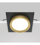 Gold flush-mounted lamps - Maytoni Hoop Flush Mounted 1xGX53 15W Black, Gold DL086-GX53-SQ-BG - product 5
