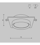 Maytoni Hoop Podtynkowa 1xGX53 15W Czarny, Złoty DL086-GX53-SQ-BG