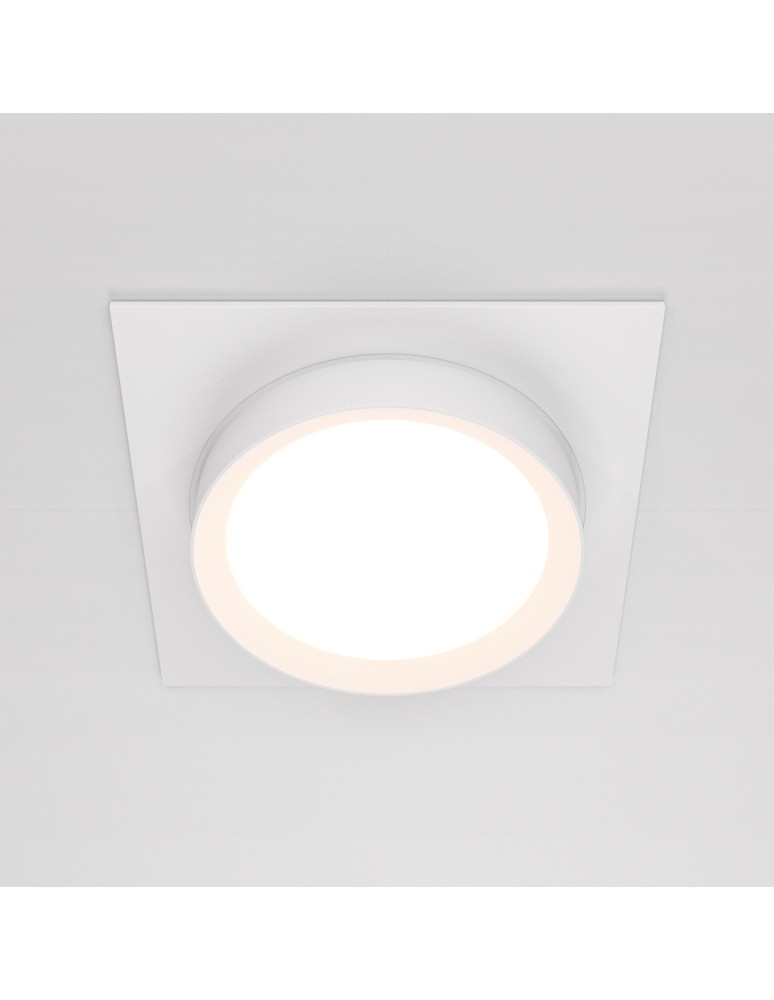 Square flush-mounted lamps - Maytoni Hoop Flush Mounted 1xGX53 15W White DL086-GX53-SQ-W - product kolory-swiatla.pl 4