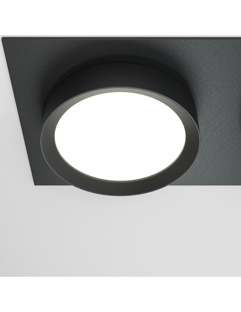 Square flush-mounted lamps - Maytoni Hoop Concealed 2xGX53 15W Black DL086-02-GX53-SQ-B - product kolory-swiatla.pl 2