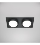Square flush-mounted lamps - Maytoni Hoop Concealed 2xGX53 15W Black DL086-02-GX53-SQ-B - product 3