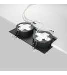Square flush-mounted lamps - Maytoni Hoop Concealed 2xGX53 15W Black DL086-02-GX53-SQ-B - product 4