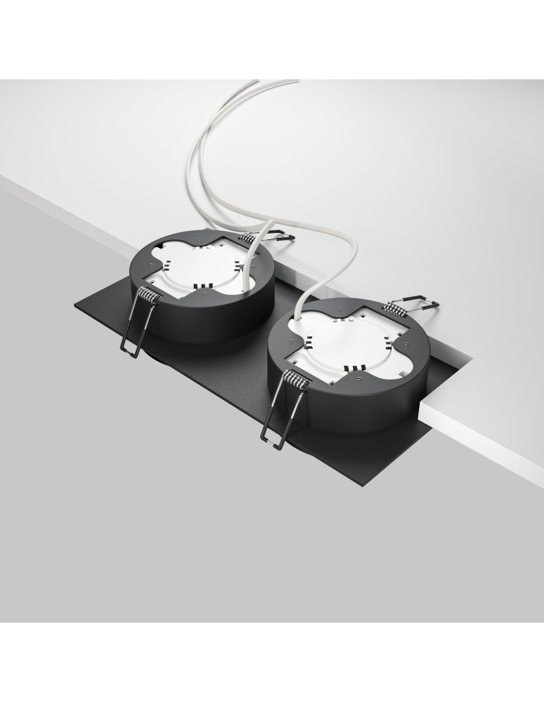 Square flush-mounted lamps - Maytoni Hoop Concealed 2xGX53 15W Black DL086-02-GX53-SQ-B - product kolory-swiatla.pl 4