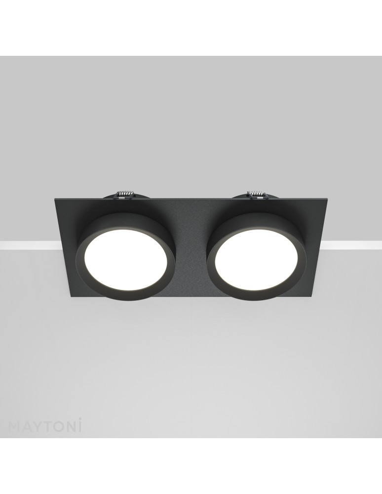 Square flush-mounted lamps - Maytoni Hoop Concealed 2xGX53 15W Black DL086-02-GX53-SQ-B - product kolory-swiatla.pl 5