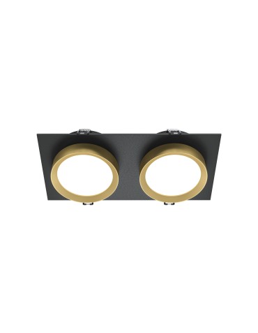Maytoni Hoop Flush Mount 2xGX53 15W Black, Gold DL086-02-GX53-SQ-BG