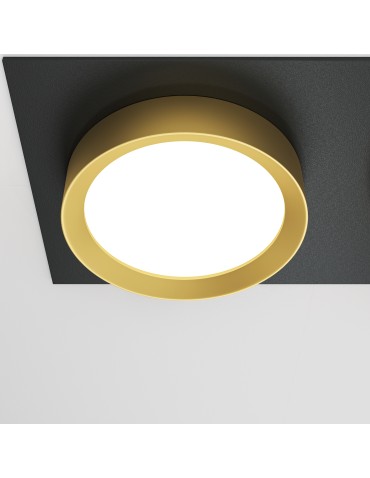Maytoni Hoop Flush Mount 2xGX53 15W Black, Gold DL086-02-GX53-SQ-BG - product 2
