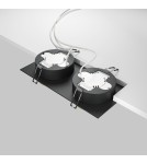 Square flush-mounted lamps - Maytoni Hoop Flush Mount 2xGX53 15W Black, Gold DL086-02-GX53-SQ-BG - product 4