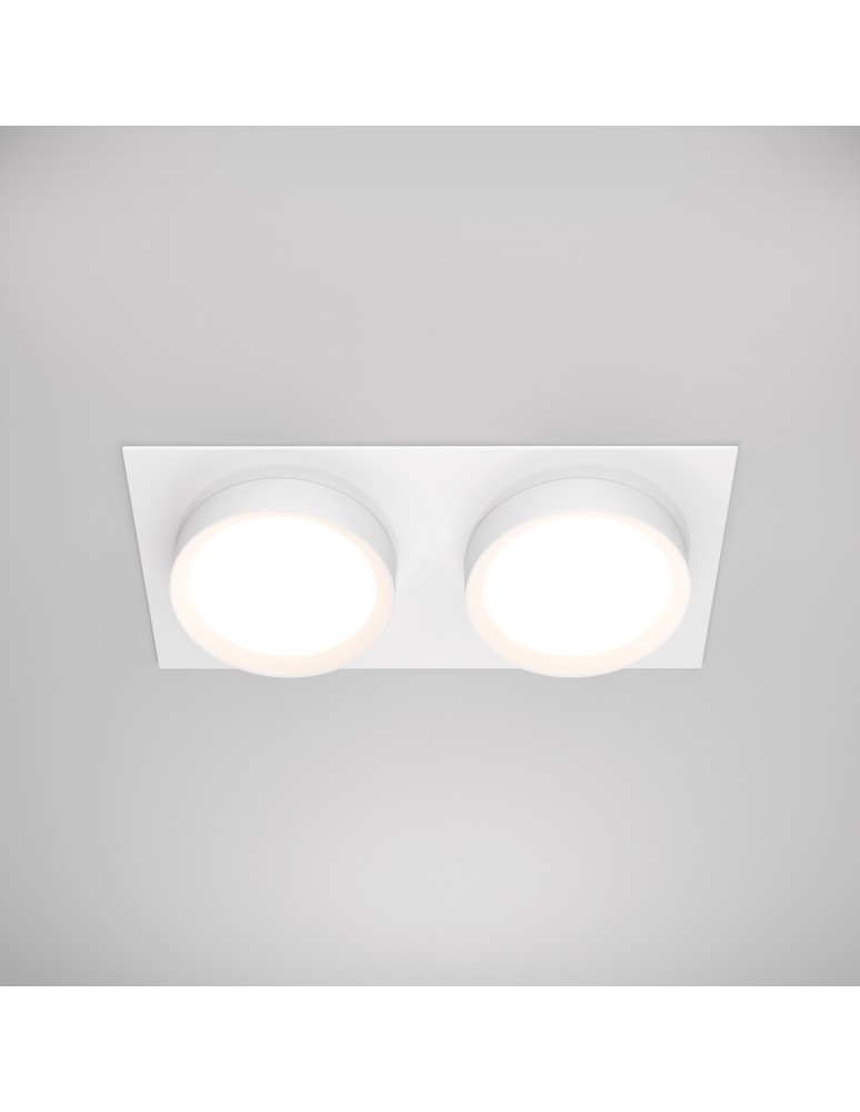 Square flush-mounted lamps - Maytoni Hoop Concealed 2xGX53 15W White DL086-02-GX53-SQ-W - product kolory-swiatla.pl 3