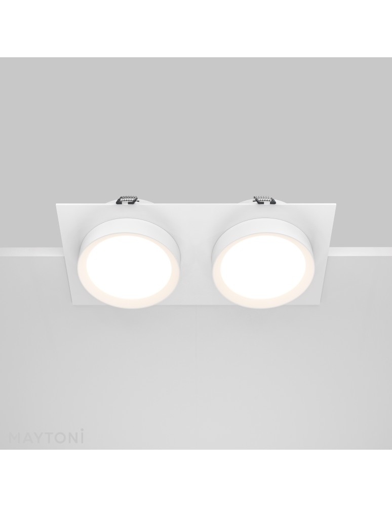 Square flush-mounted lamps - Maytoni Hoop Concealed 2xGX53 15W White DL086-02-GX53-SQ-W - product kolory-swiatla.pl 5
