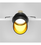 Round flush-mounted lamps - Maytoni Lipari Flush Mounted 1xGU10 12W Black, Gold DL044-01-GU10-B - product 2