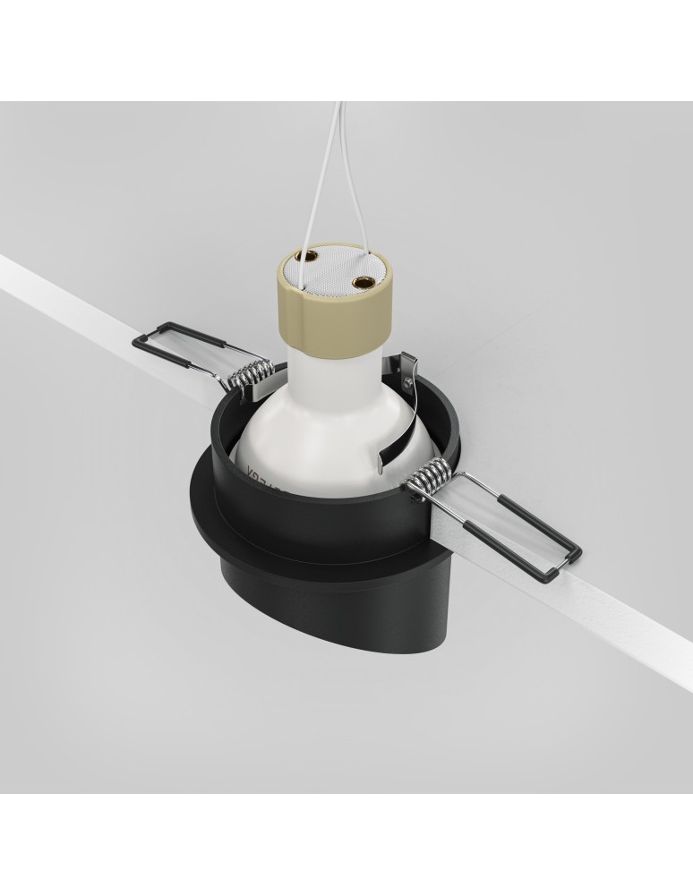 Round flush-mounted lamps - Maytoni Lipari Flush Mounted 1xGU10 12W Black, Gold DL044-01-GU10-B - product kolory-swiatla.pl 4