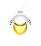 Round flush-mounted lamps - Maytoni Lipari Flush Mounted 1xGU10 12W White, Gold DL044-01-GU10-W - product 1