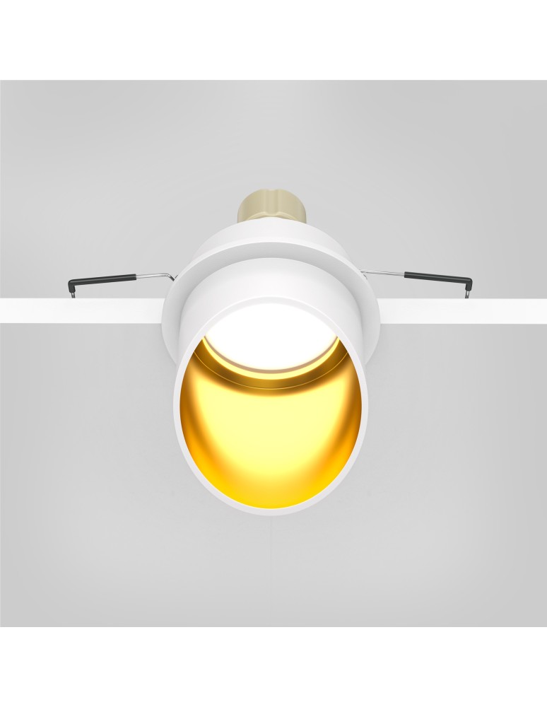 Round flush-mounted lamps - Maytoni Lipari Flush Mounted 1xGU10 12W White, Gold DL044-01-GU10-W - product kolory-swiatla.pl 2