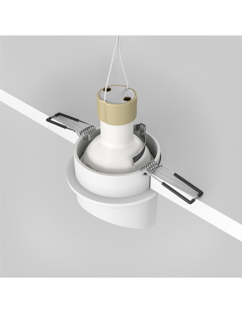 Round flush-mounted lamps - Maytoni Lipari Flush Mounted 1xGU10 12W White, Gold DL044-01-GU10-W - product kolory-swiatla.pl 4