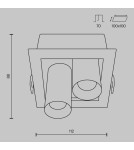 LED flush-mounted lamps - Maytoni Magnum Flush Mount LED 14W 1000lm 3000K Black DL094-02-7W3K-B - product 6