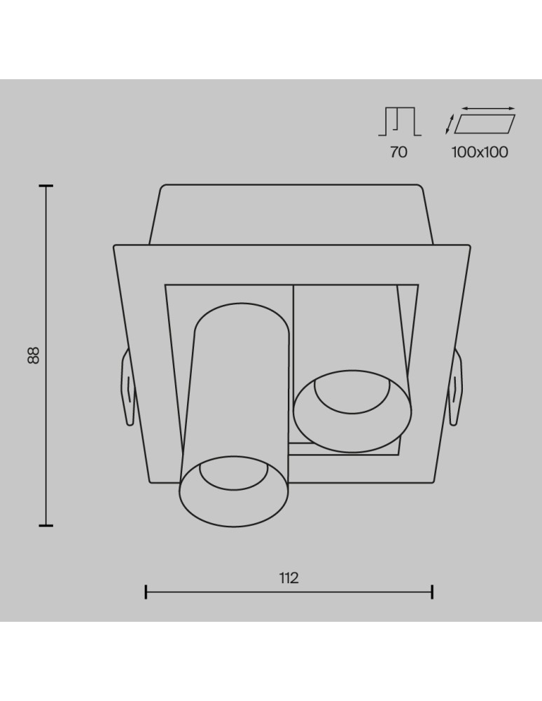 LED flush-mounted lamps - Maytoni Magnum Flush Mount LED 14W 1000lm 3000K Black DL094-02-7W3K-B - product kolory-swiatla.pl 6