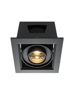 Maytoni Metal Modern Flush Mount LED 10W 650lm 3000K Black DL093-01-10W3K-B