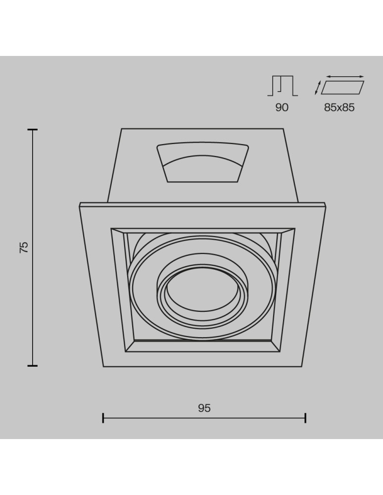 LED flush-mounted lamps - Maytoni Metal Modern Flush Mount LED 10W 650lm 3000K Black DL093-01-10W3K-B - product kolory-swiatla.pl 7