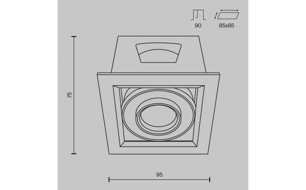 Maytoni Metal Modern Podtynkowa LED 10W 650lm 3000K Black DL093-01-10W3K-B