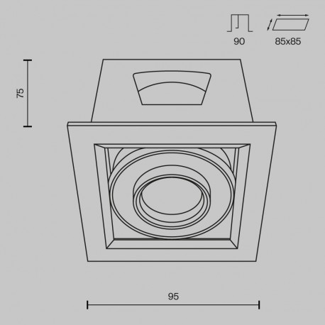 Maytoni Metal Modern Podtynkowa LED 10W 750lm 3000K Biały DL093-01-10W3K-W