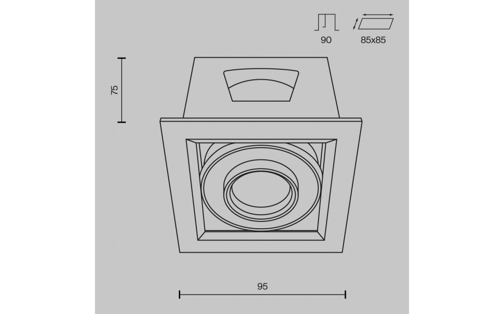 Maytoni Metal Modern Podtynkowa LED 10W 750lm 3000K Biały DL093-01-10W3K-W