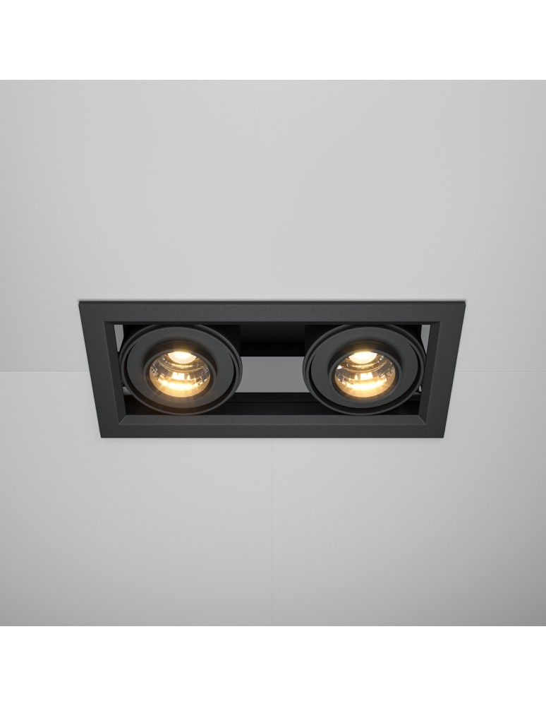 LED flush-mounted lamps - Maytoni Metal Modern Flush Mount LED 20W 1300lm 3000K Black DL093-02-10W3K-B - product kolory-swiatla.pl 3