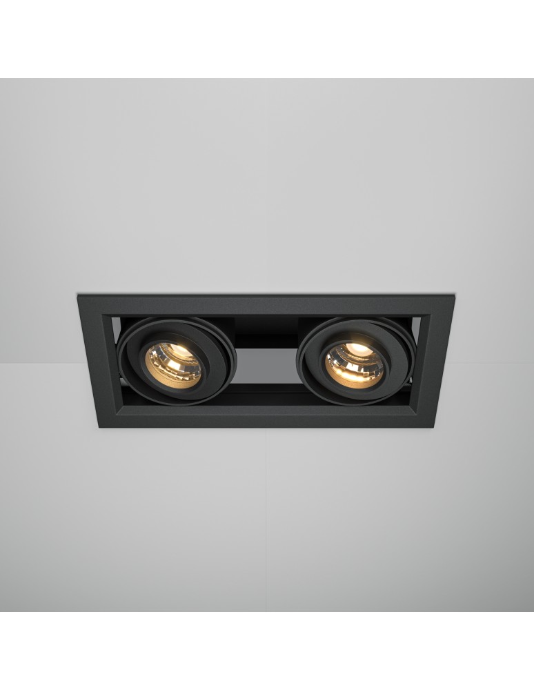 LED flush-mounted lamps - Maytoni Metal Modern Flush Mount LED 20W 1300lm 3000K Black DL093-02-10W3K-B - product kolory-swiatla.pl 4