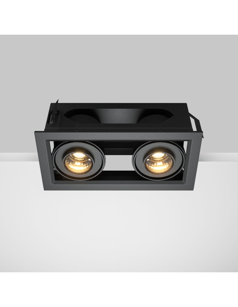 LED flush-mounted lamps - Maytoni Metal Modern Flush Mount LED 20W 1300lm 3000K Black DL093-02-10W3K-B - product kolory-swiatla.pl 6