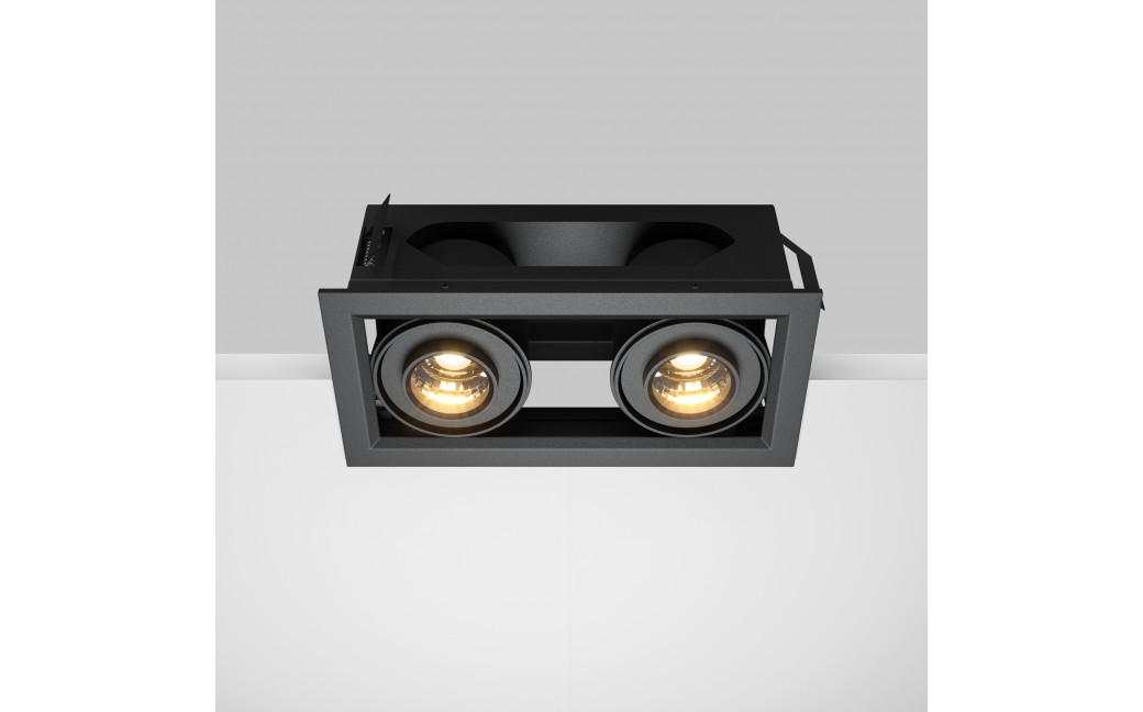 Maytoni Metal Modern Podtynkowa LED 20W 1300lm 3000K Black DL093-02-10W3K-B