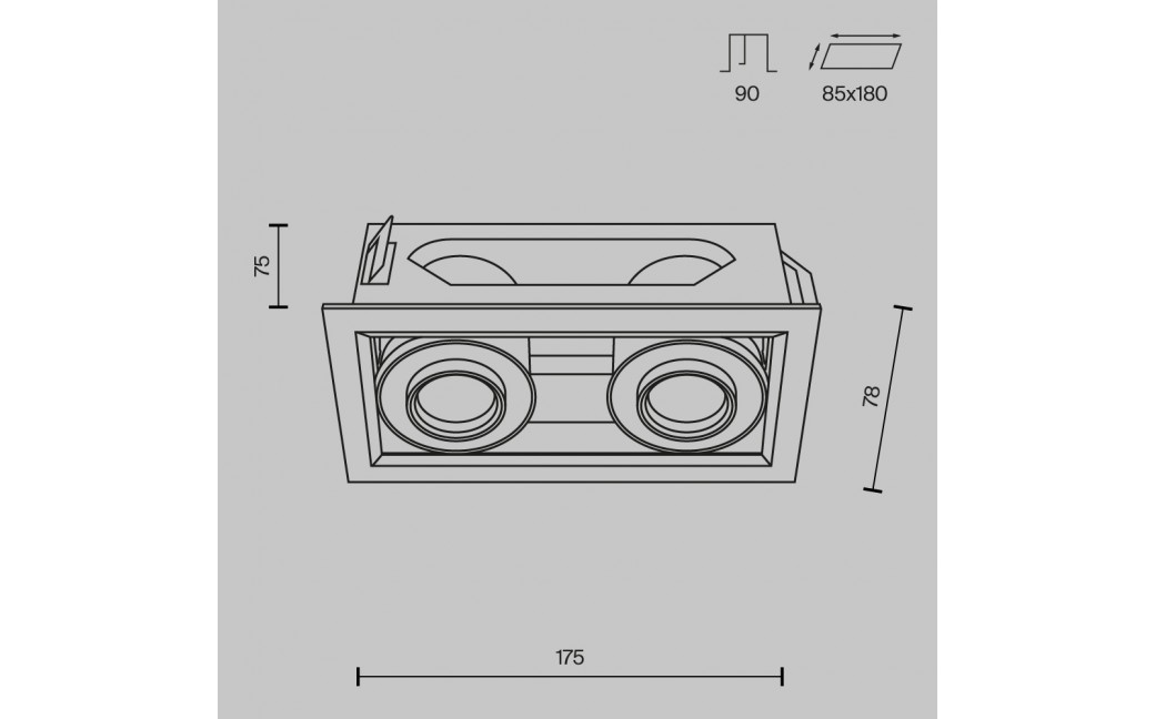 Maytoni Metal Modern Podtynkowa LED 20W 1450lm 3000K Biały DL093-02-10W3K-W