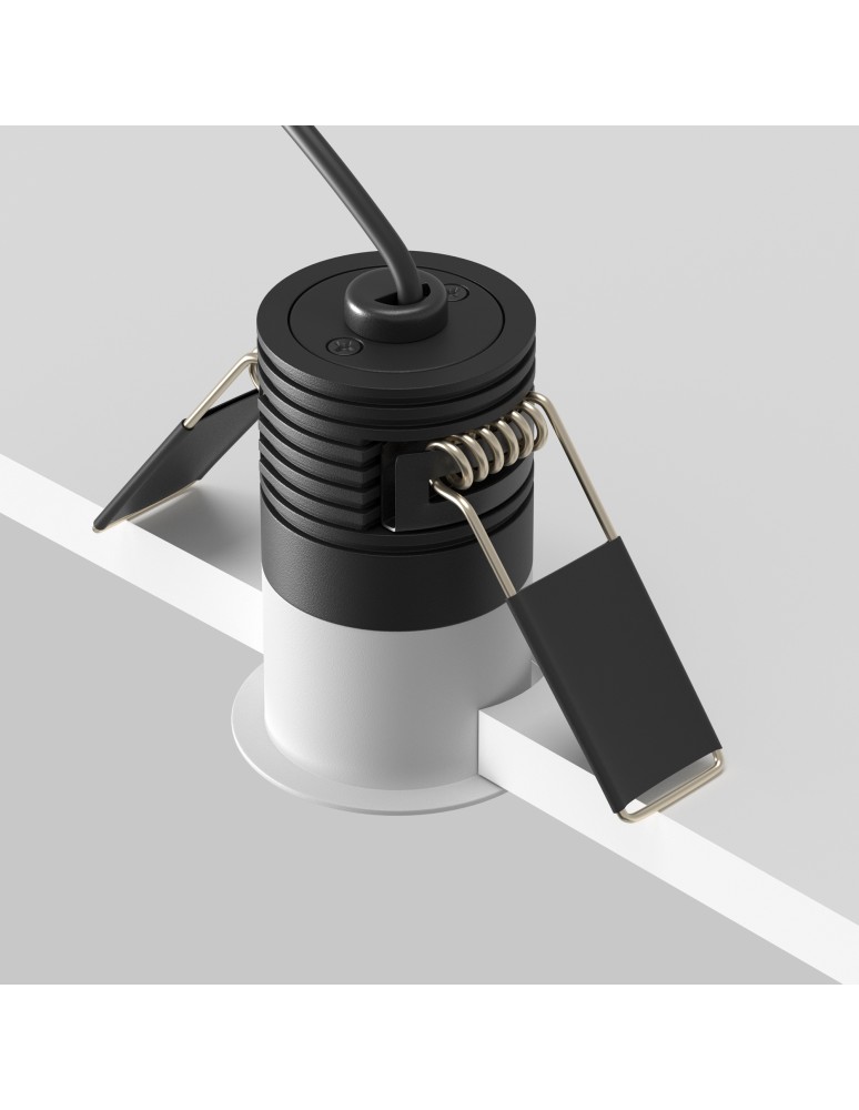LED flush-mounted lamps - Maytoni Minor Flush Mount LED 5W 230lm 3000K Black, White DL089-5W3K-BW - product kolory-swiatla.pl 5