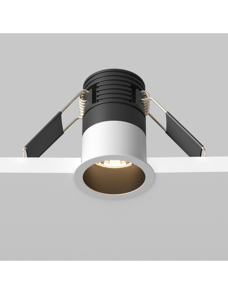 LED flush-mounted lamps - Maytoni Minor Flush Mount LED 5W 230lm 3000K Black, White DL089-5W3K-BW - product kolory-swiatla.pl 6