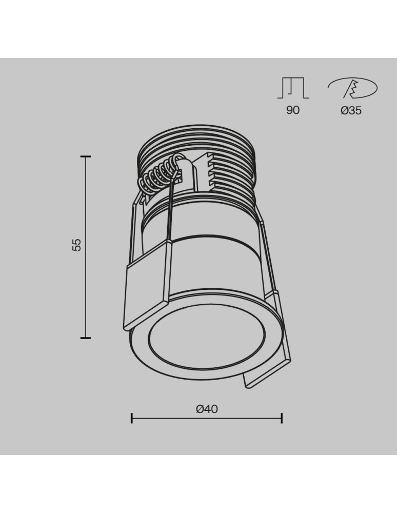 LED flush-mounted lamps - Maytoni Minor Flush Mount LED 5W 230lm 3000K Black, White DL089-5W3K-BW - product kolory-swiatla.pl 7